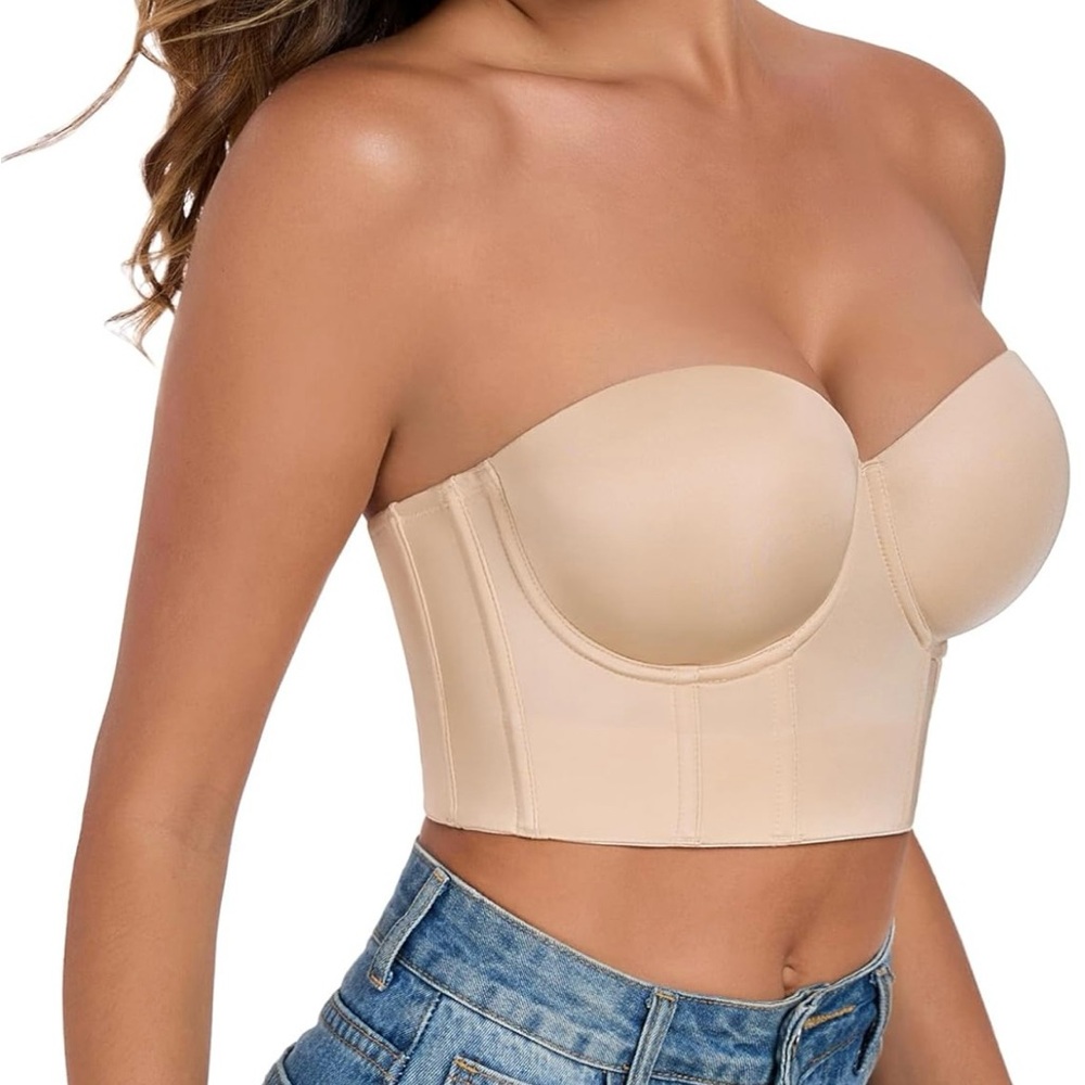 Strapless Nude Bra/Bustier/Corset Top 36DD